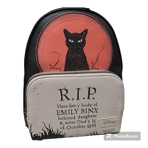 Loungefly Disney Hocus Pocus Binx Glow-In-The-Dark Mini Backpack NWT Sale - Picture 7 of 7